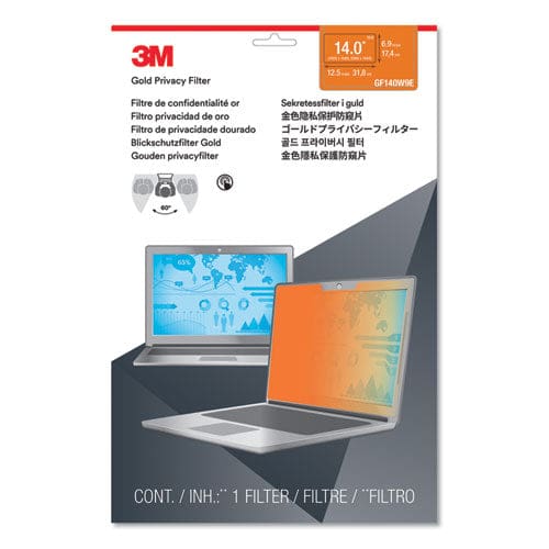 3M Touch Compatible Gold Privacy Filter For 14 Widescreen Laptop 16:9 Aspect Ratio - Technology - 3M™