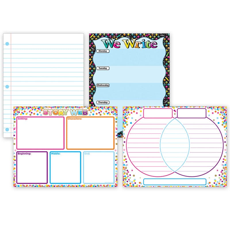 4 Pk Smart Poly Charts Writing (Pack of 2) - Language Arts - Ashley Productions