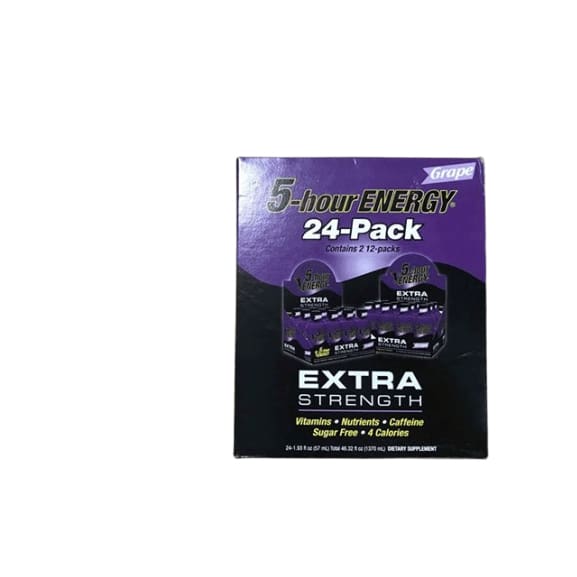 5-hour ENERGY Shot, Extra Strength Grape, 1.93 Ounce, 24 Count - ShelHealth.Com