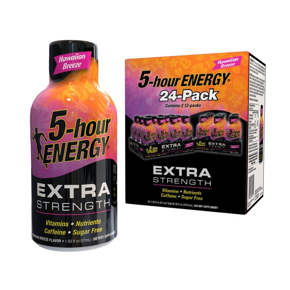 5-hour ENERGY Shot Extra Strength Hawaiian Breeze (1.93 fl. oz. 24 ct.) - Energy Drinks - 5-hour Energy