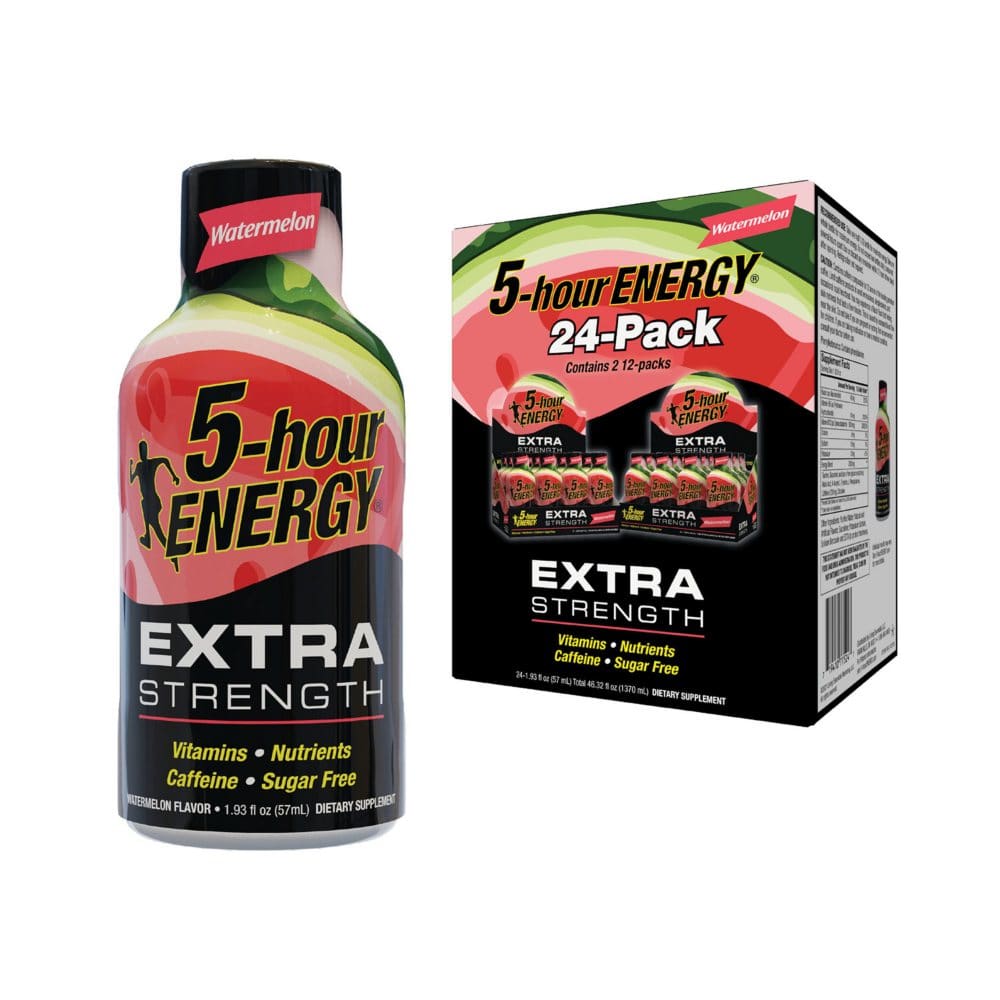 5-hour ENERGY Shot Extra Strength Watermelon (1.93 oz 24 ct.) - Energy Drinks - 5-hour ENERGY