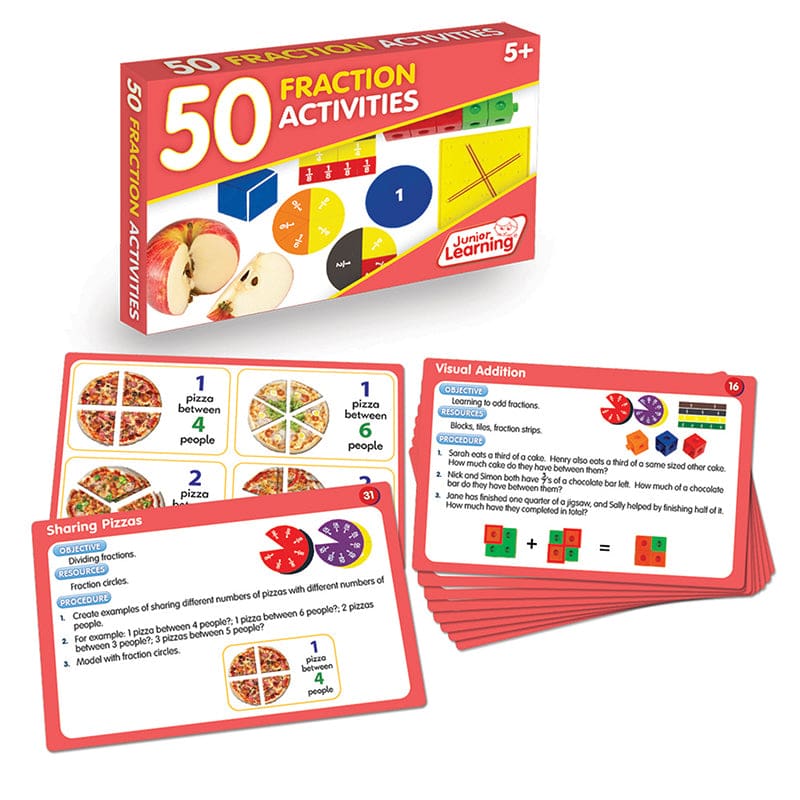 50 Fraction Activities (Pack of 3) - Fractions & Decimals - Junior Learning