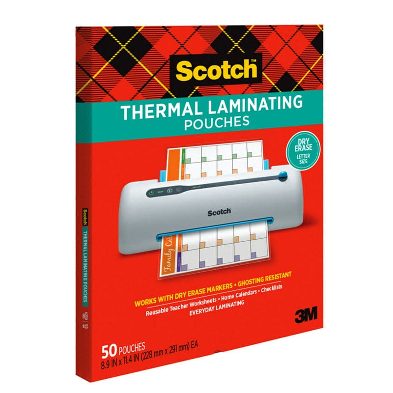 50Ct Dryerase Laminating Pouches Thermal Scotch - Laminating Film - 3M Company