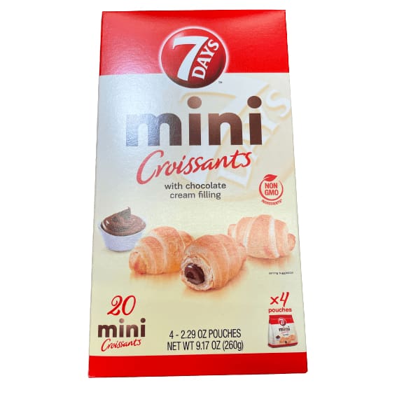 7Days 7Days Mini Croissants, Chocolate, Non-GMO, 2.29oz (Pack of 4)