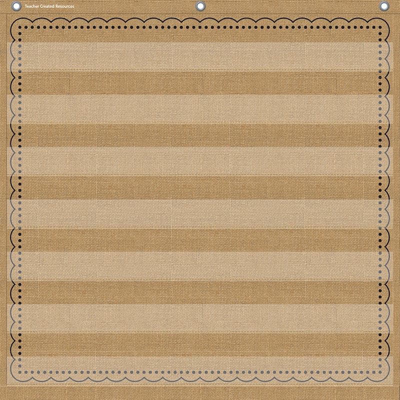 7Pocket Pocket Chart Burlap 28X28 (Pack of 2) - Pocket Charts - Teacher Created Resources