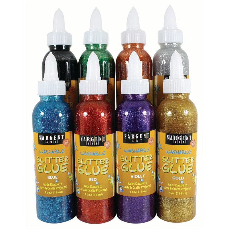 8Ct 4Oz Glitter Glue Assortment (Pack of 2) - Glitter - Sargent Art Inc.