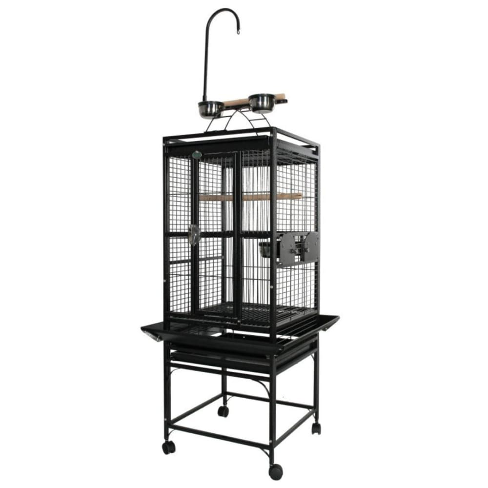 A and E Cages Play Top Bird Cage Black 1ea-18In X 18 in - Pet Supplies - A and E