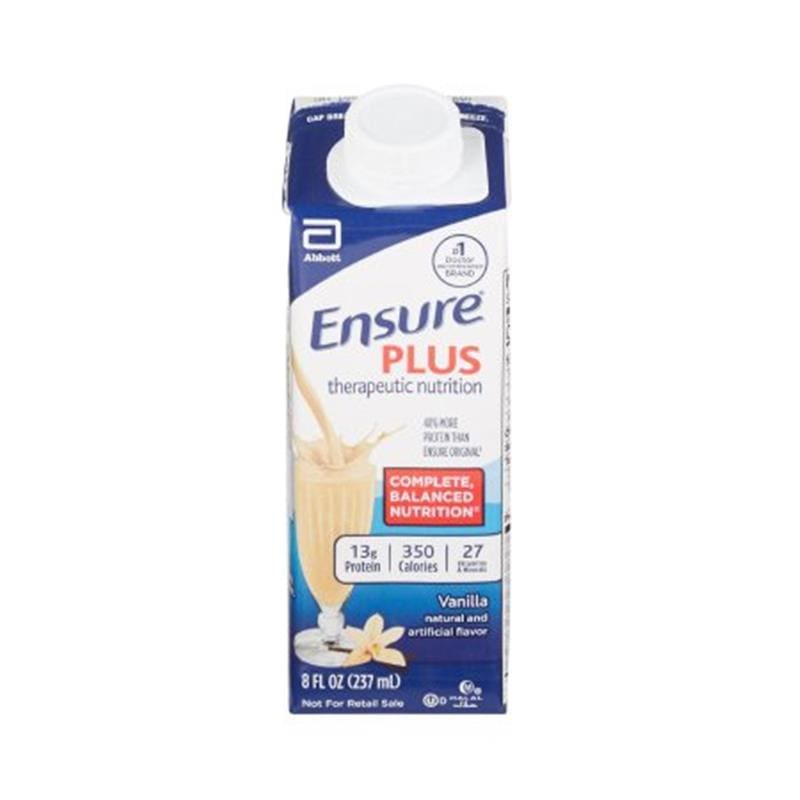 Abbott Ensure Plus Vanilla 8 Oz Arc Case of 24 - Nutrition >> Nutritionals - Abbott