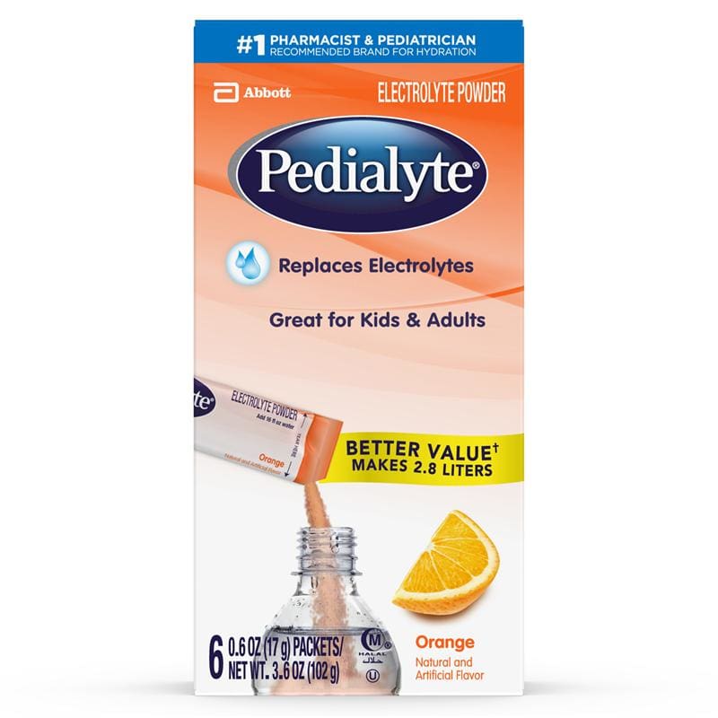 Abbott Pedialyte Orange 17G Powder 6 Pack Case of 6 - Item Detail - Abbott