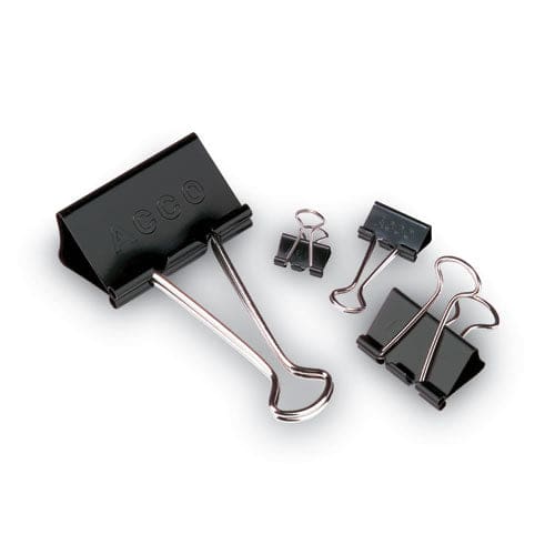 ACCO Binder Clips Large Black/silver Dozen - Office - ACCO