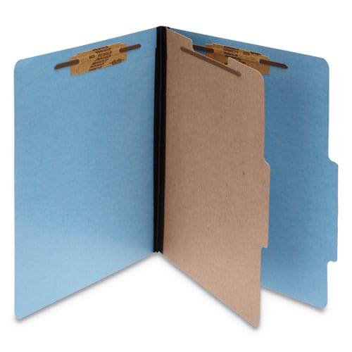 ACCO Colorlife Presstex Classification Folders 2 Expansion 1 Divider 4 Fasteners Letter Size Light Blue Exterior 10/box - School Supplies -