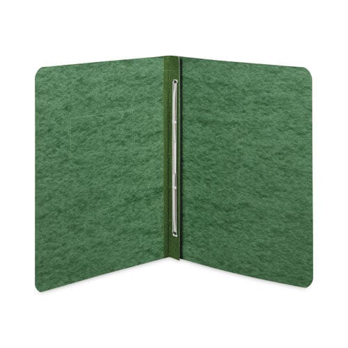 ACCO Pressboard Report Cover With Tyvek Reinforced Hinge Two-piece Prong Fastener 3 Capacity 8.5 X 11 Dark Green/dark Green - School