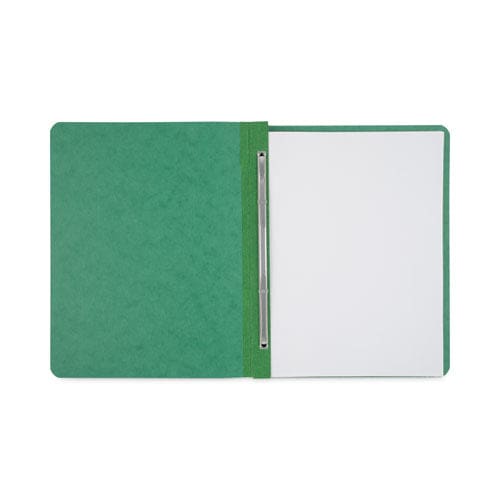 ACCO Pressboard Report Cover With Tyvek Reinforced Hinge Two-piece Prong Fastener 3 Capacity 8.5 X 11 Dark Green/dark Green - School