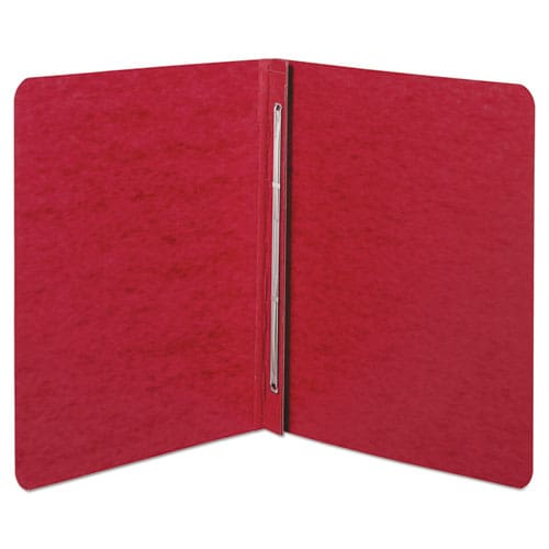 ACCO Pressboard Report Cover With Tyvek Reinforced Hinge Two-piece Prong Fastener 3 Capacity 8.5 X 11 Executive Red - School Supplies - ACCO