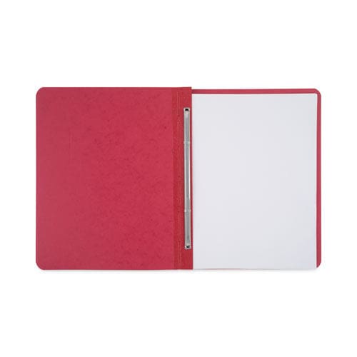 ACCO Pressboard Report Cover With Tyvek Reinforced Hinge Two-piece Prong Fastener 3 Capacity 8.5 X 11 Red/red - School Supplies - ACCO