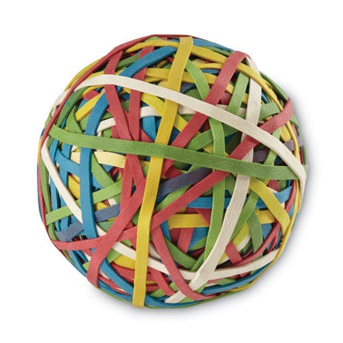 ACCO Rubber Band Ball 3.25 Diameter Size 34 Assorted Gauges Assorted Colors 270/pack - Office - ACCO