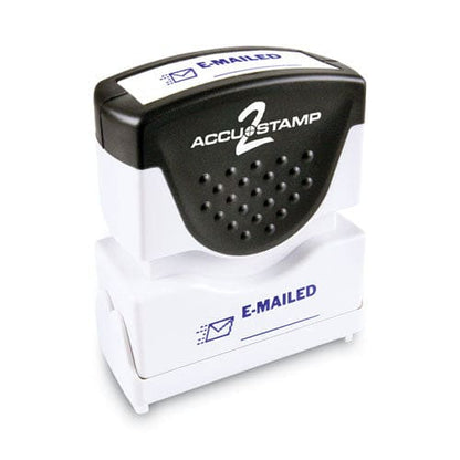 ACCUSTAMP2 Pre-inked Shutter Stamp Blue Emailed 1.63 X 0.5 - Office - ACCUSTAMP2®