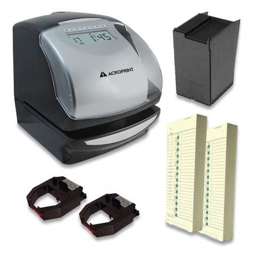 Acroprint Es900 Time Clock Bundle Digital Display Black - Office - Acroprint®