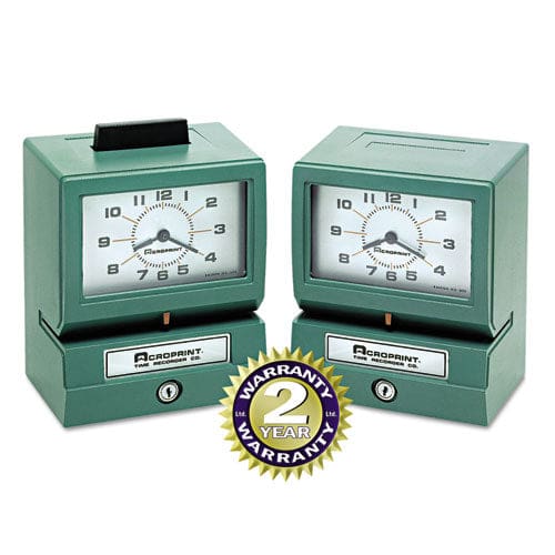 Acroprint Model 150 Heavy-duty Time Recorder Automatic Operation Month/date/1-12 Hours/minutes Green - Office - Acroprint®