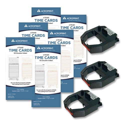Acroprint Txp300 Accessory Bundle Bi-weekly/weekly Two Sides 3.5 X 7.5 - Office - Acroprint®