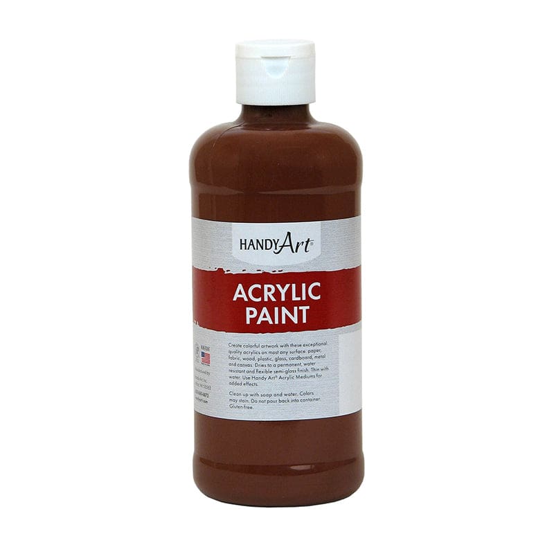 Acrylic Paint 16 Oz Burnt Sienna (Pack of 6) - Paint - Rock Paint Distributing Corp