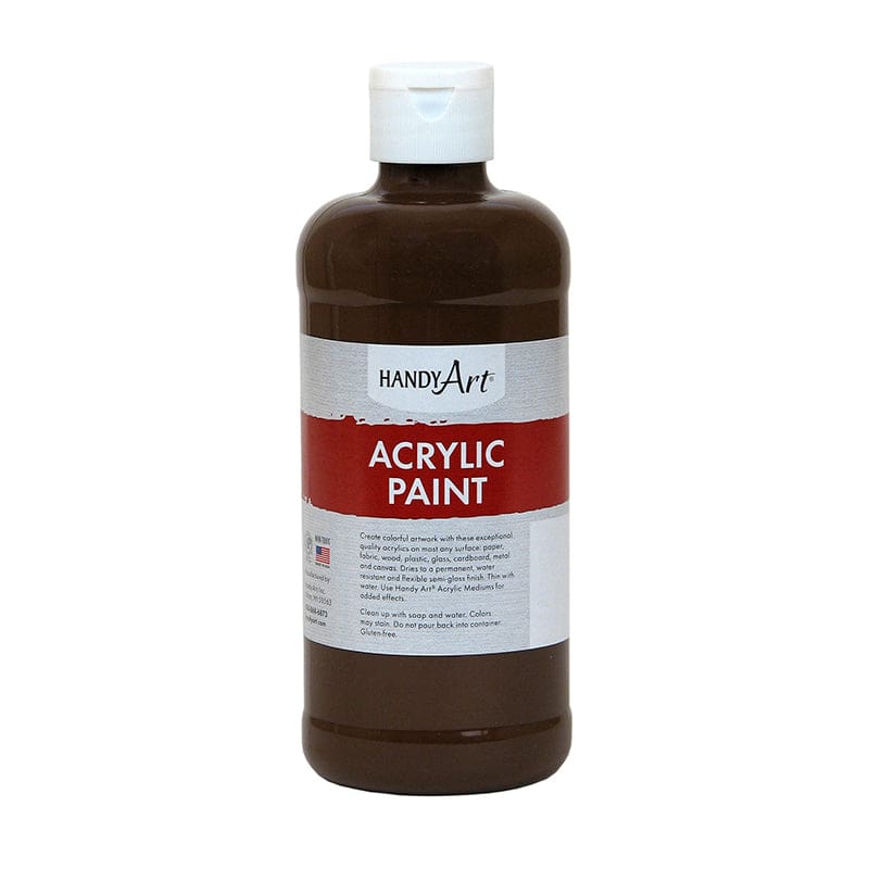 Acrylic Paint 16 Oz Burnt Umber (Pack of 6) - Paint - Rock Paint Distributing Corp