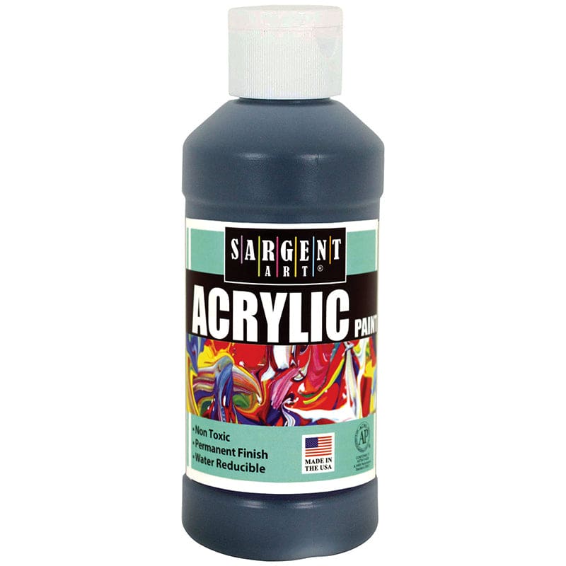 Acrylic Paint 8 Oz Black (Pack of 10) - Paint - Sargent Art Inc.