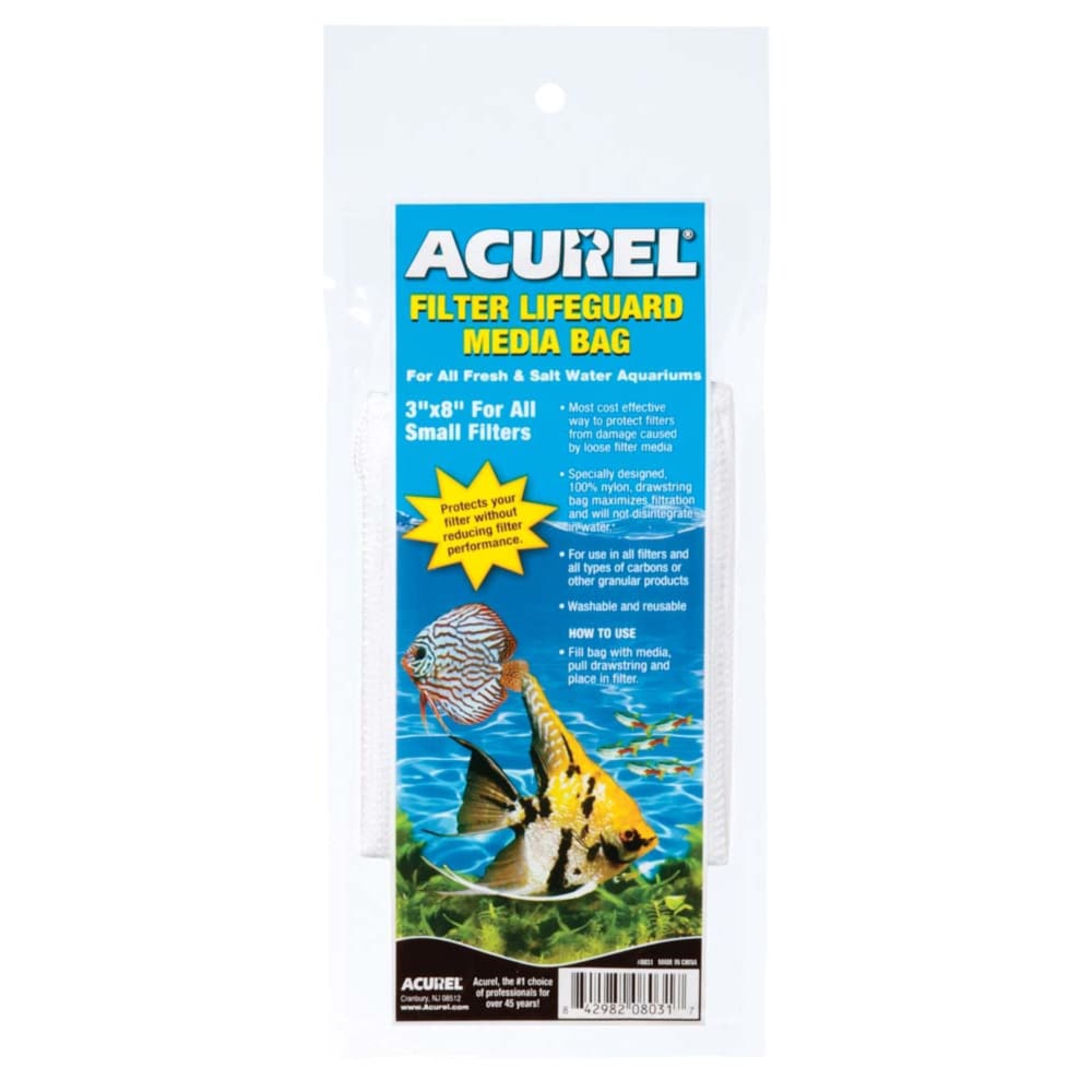 Acurel Filter Lifeguard Media Bag White 3 in x 8 in - Pet Supplies - Acurel