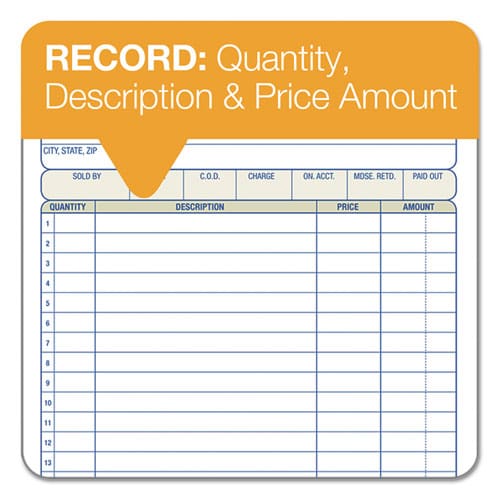 Adams 2-part Sales Book 18 Lines Two-part Carbon 7.94 X 5.56 50 Forms Total - Office - Adams®