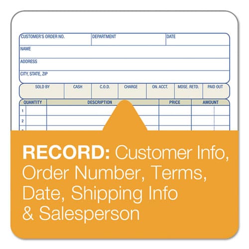 Adams 2-part Sales Book 18 Lines Two-part Carbon 7.94 X 5.56 50 Forms Total - Office - Adams®