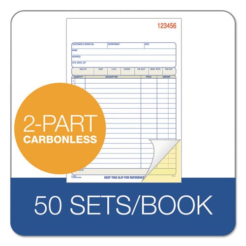 Adams 2-part Sales Book 18 Lines Two-part Carbon 7.94 X 5.56 50 Forms Total - Office - Adams®