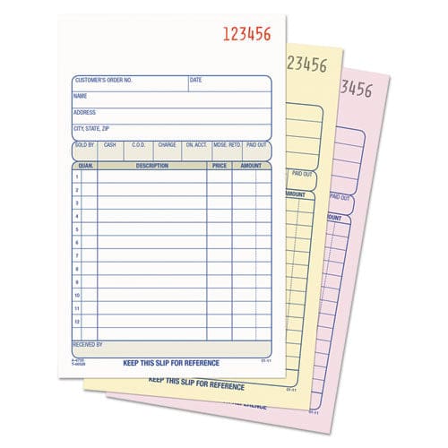 Adams Sales/order Book Three-part Carbonless 4.19 X 6.69 50 Forms Total - Office - Adams®