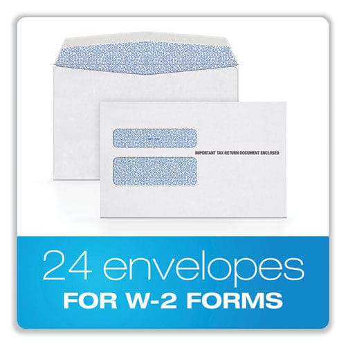 Adams W-2 Peel And Seal Envelopes Commercial Flap Self-adhesive Closure 5.63 X 9 White 15/pack - Office - Adams®