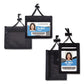 Advantus Id Badge Holders With Convention Neck Pouch Horizontal Black/clear 5 X 4.25 Holder 2.75 X 4 Insert 48 Cord 12/pack - Office -