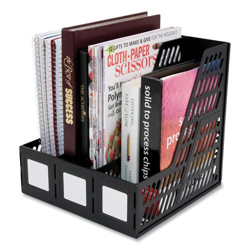 Advantus Literature File Three Slots 10 X 10 X 10.25 Black - School Supplies - Advantus