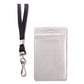 Advantus Resealable Id Badge Holders J-hook And 36 Lanyard Vertical Frosted 3.68 X 5 Holder 2.38 X 3.75 Insert 20/pack - Office - Advantus