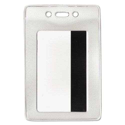 Advantus Security Id Badge Holders With Clip Horizontal Clear 3.5 X 3 Holder 3.5 X 3 Insert 50/box - Office - Advantus