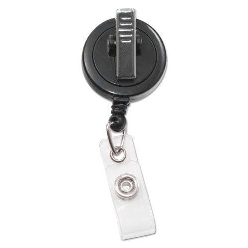 Advantus Swivel-back Retractable Id Card Reel 30 Extension Black 12/pack - Office - Advantus