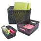 Advantus Weave Bins 13.88 X 10.5 X 8.75 Black 2/pack - School Supplies - Advantus