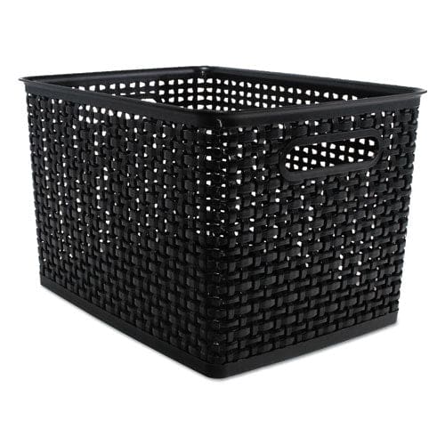 Advantus Weave Bins 13.88 X 10.5 X 8.75 Black 2/pack - School Supplies - Advantus