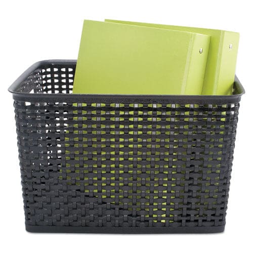 Advantus Weave Bins 13.88 X 10.5 X 8.75 Black 2/pack - School Supplies - Advantus