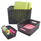 Advantus Weave Bins 9.88 X 7.38 X 4 Black 3/pack - School Supplies - Advantus