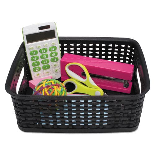 Advantus Weave Bins 9.88 X 7.38 X 4 Black 3/pack - School Supplies - Advantus