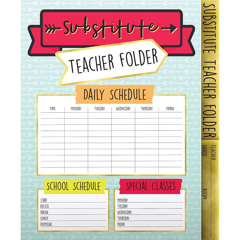 Aim High Substitute Teacher Folder (Pack of 12) - Folders - Carson Dellosa Education