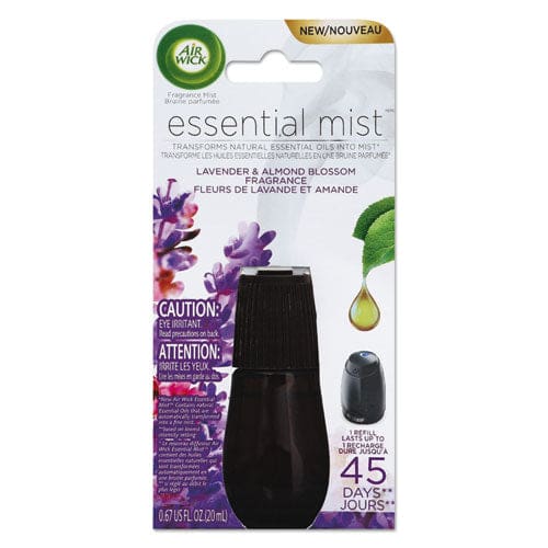 Air Wick Essential Mist Refill Lavender And Almond Blossom 0.67 Oz Bottle 6/carton - Janitorial & Sanitation - Air Wick®