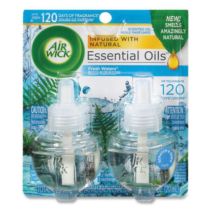 Air Wick Scented Oil Refill Fresh Waters 0.67 Oz 2/pack 6 Pack/carton - Janitorial & Sanitation - Air Wick®