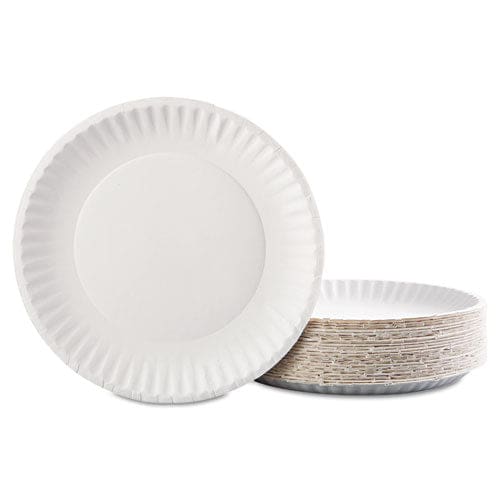 AJM Packaging Corporation Paper Plates 9 Dia White 100/pack - Food Service - AJM Packaging Corporation