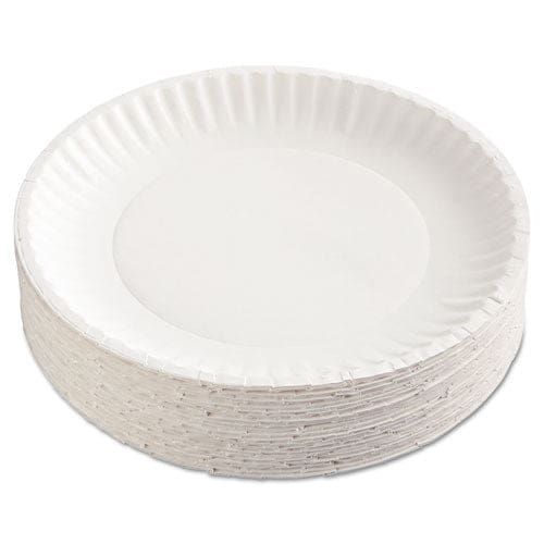 AJM Packaging Corporation Paper Plates 9 Dia White 100/pack - Food Service - AJM Packaging Corporation