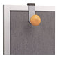 Alba Cubicle Garment Peg 1-hook 1.2 X 1.38 X 4.3 Wood Metallic Gray 1 Lb Capacity - Furniture - Alba™