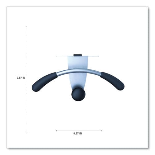 Alba Hanger Shaped Partition Coat Hook Metal/foam/abs Silver/black - Furniture - Alba™